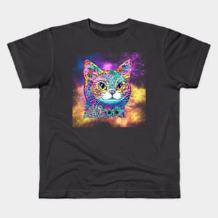 Colorful Cat Art T-shirt Kids T-Shirt